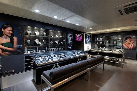 Jewellery showroom in Westfield Mall, Surat